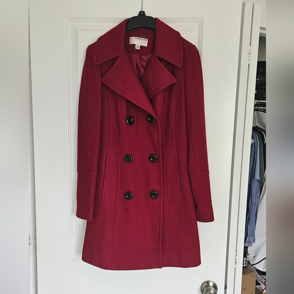Anne Klein Red Coat